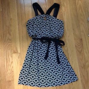 ValerieBertenelli Navy & White geometric dress